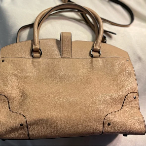 Coach large pebble leather satchel bag with dust cover - Picture 7 of 7